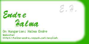 endre halma business card